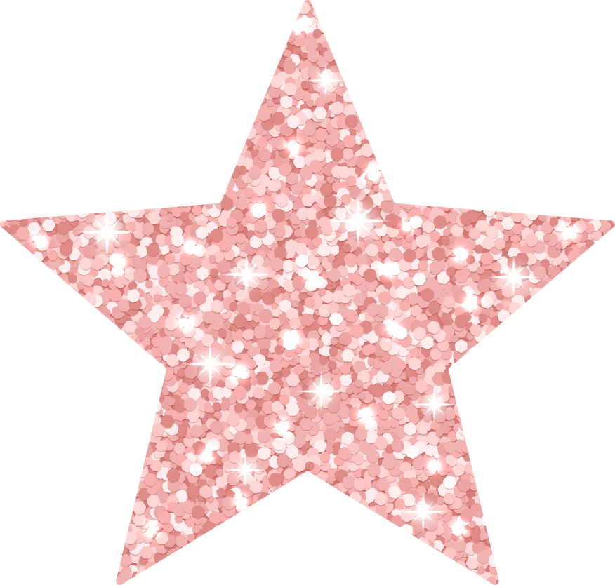 Rose Gold Glitter Star